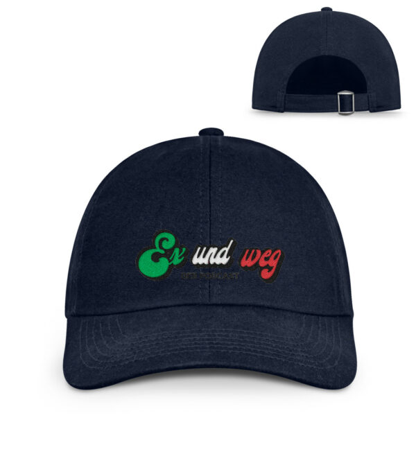 Ex und Weg Baseball Cap - Organic Baseball Kappe mit Stick-1698