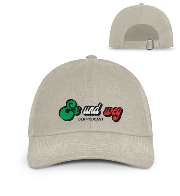 Ex und Weg Baseball Cap - Organic Baseball Kappe mit Stick-7054